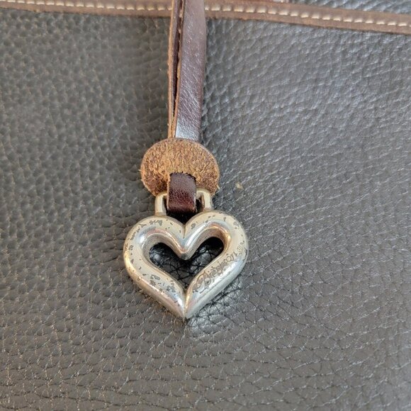 Brighton Leather Two Tone Bucket Shoulder Bag with Braided Straps - Picture 7 of 11